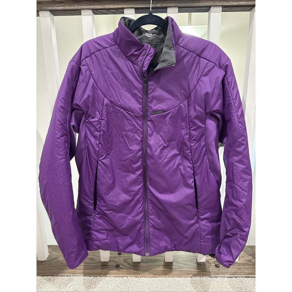 Arcteryx Puffy Jacket Women's XL Purple Full Zip CA34438 Pockets